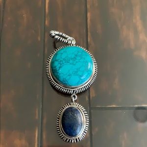 Turquoise sterling silver pendant